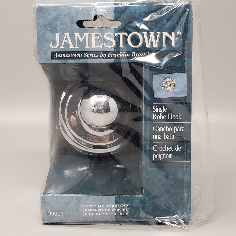 Jamestown Single Robe Hook - Silver